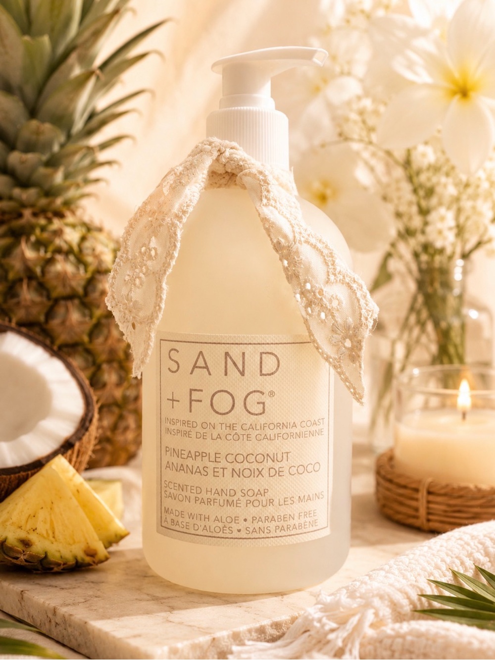 NEW SAND+FOG Pineapple Coconut Scented Hand Soap